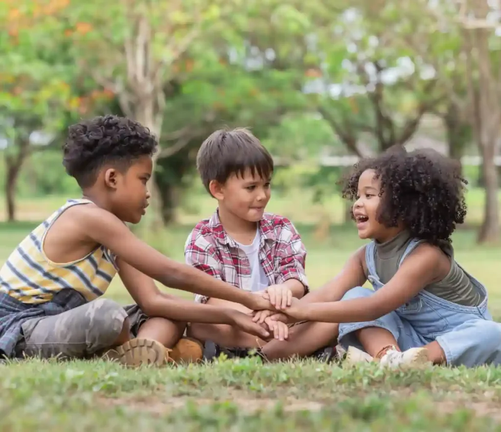 kids playing in a group